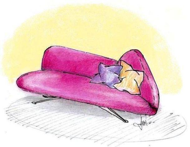 Disegno divano Papillon Bonaldo